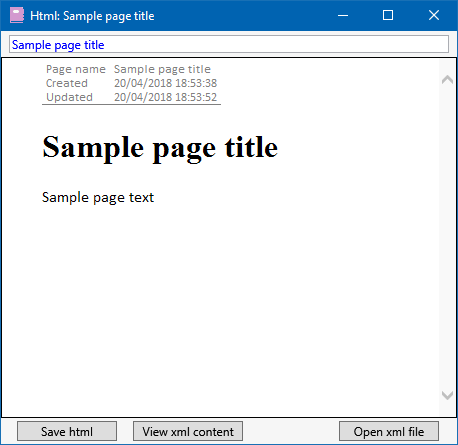 sample page